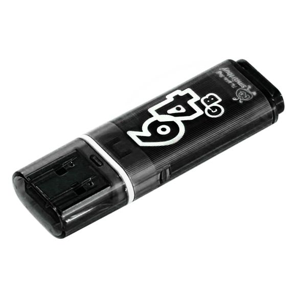 Флешка SmartBuy 64 Gb Glossy Dark Grey SB64GBGS-DG USB 3.0 64Гб темно-серый